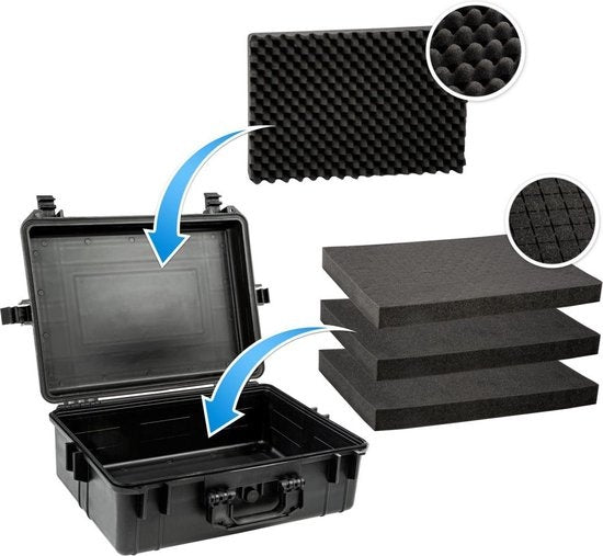 TecTake - fotokoffer - zwart - waterdicht - 402412