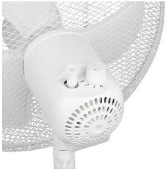 Statiefventilator 40 cm – 45W – 3 Snelheden – 85° Oscillatie – In Hoogte Verstelbaar – Tristar VE-5755 – Wit