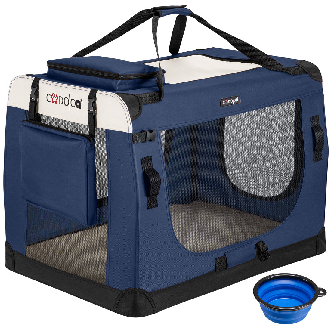 Cadoca Honden & Katten Reismand XL - 81x56x58cm - Marine Blauw