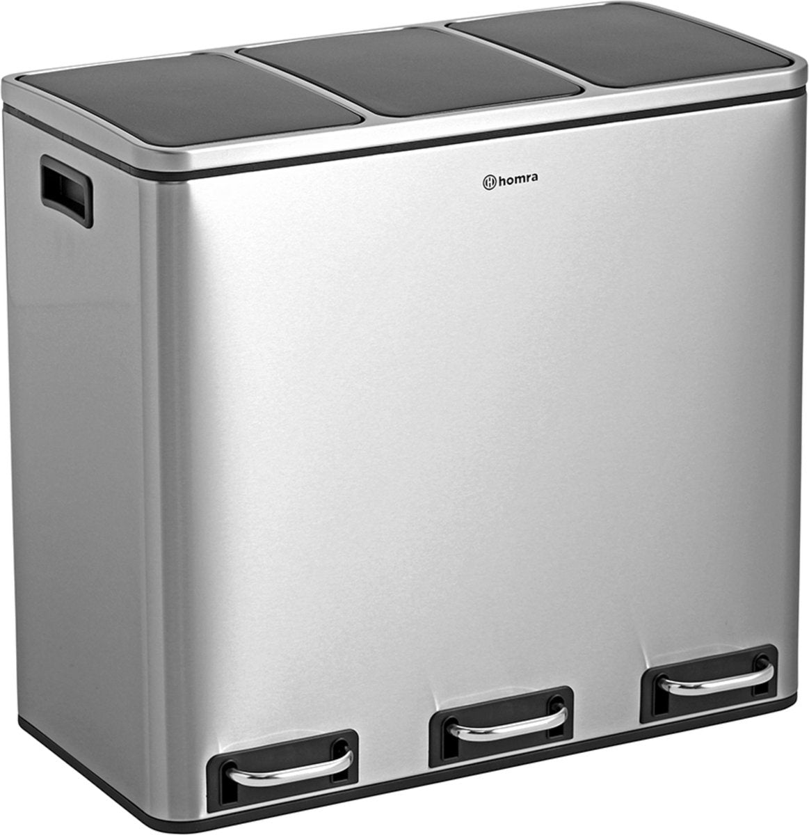 Homra Pedaalemmer - RVS & ABS-kunststof - 3x18L - 34 x 61 x 55,5cm - Grijs
