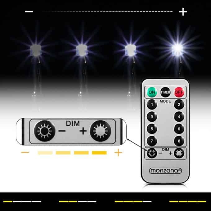Monzana Lichtketting Kerst - Koud Wit - 40m - Met Afstandsbediening
