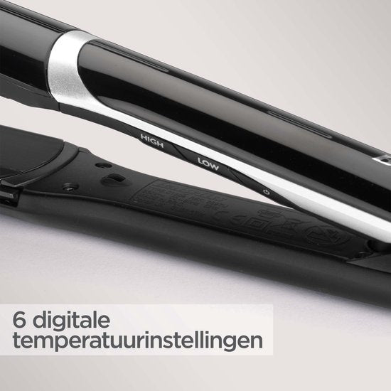 BaByliss Sleek Control Wide Stijltang ST397E - Extra brede platen - 5 temperatuurinstellingen tot 235°C - Verwijderbaar steilkammetje