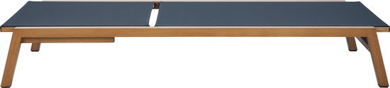 AXI Logan Ligbed Houtlook/antraciet – Gepoedercoat aluminium frame – Rugleuning met 5 standen - Textileen liggedeelte - 193x70cm