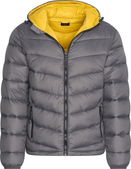 Cappuccino Italia - Heren Jas winter Hooded Winter Jacket Antraciet - Grijs - Maat S