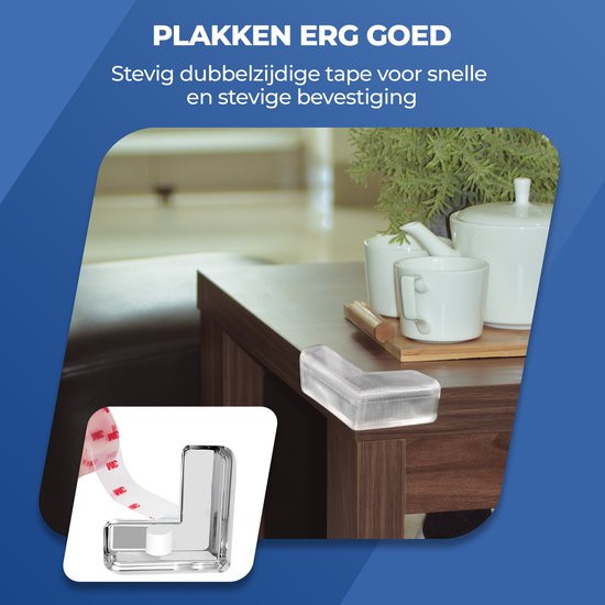 Roegaarden Hoekbeschermer Baby - Hoekbeschermer Tafel - Stootrand - 20 stuks - Transparant