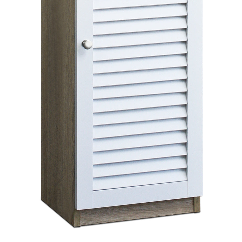 Hoge Kast - Wit Eiken - 6 Vakken - Deur met Magneetsluiting - Opbergkast 170cm