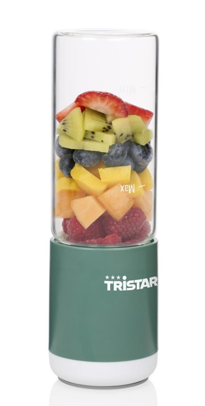 Tristar Mini Blender To Go – Draagbare Smoothie Blender – USB Oplaadbaar – 280 ml – Groen