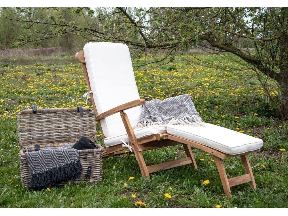 House Nordic Arrecife Kussen voor Ligstoel - Katoen - Wit - 50 x 120 cm