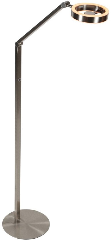 Vloerlamp Ringlux 4138ST - Verstelbare LED leeslamp van geborsteld staal - Draaibaar en kantelbaar - Steinhauer