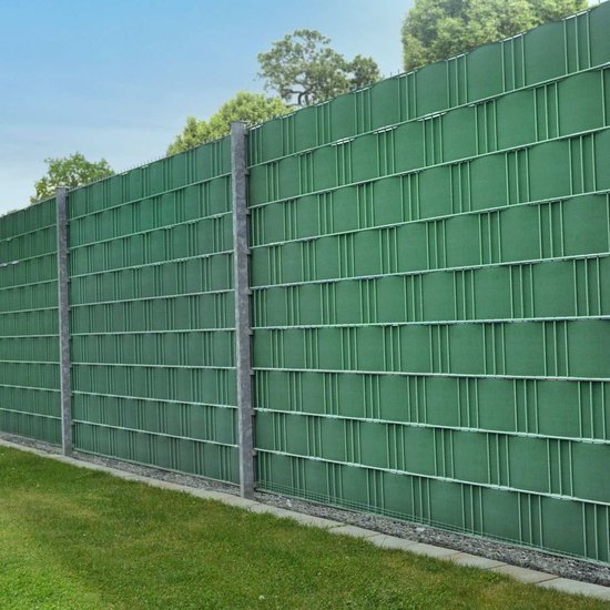 PVC Privacystrips - 3 stuks - 35 meter - Groen - Incl. Bevestigingsklemmen