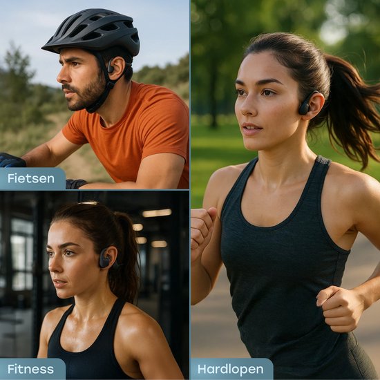 Audyn Bone Rondo - Sport Oordopjes - Bone Conduction Hoofdtelefoon - Bluetooth - Open Ear Oortjes - Draadloos - 9 Uur Batterij