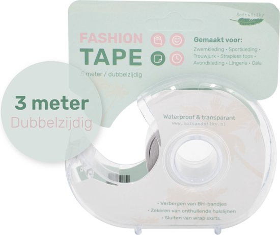 Soft & Silky Fashion tape - 3 meter - Dubbelzijdig - Dress tape - Kledingtape - Boob tape - Nipple covers