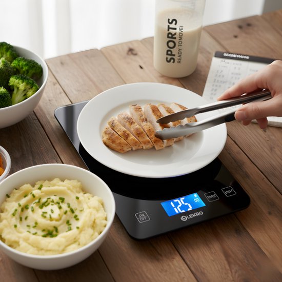 Digitale Precisie Keukenweegschaal – Weegschaal Keuken - 1gr-15kg – Tarra Functie - Zwart