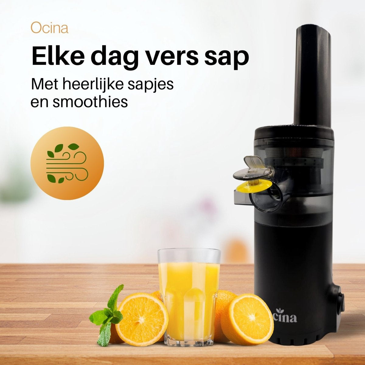 Ocina Mini Slowjuicer - Sapcentrifuge - Juicers - Zwart