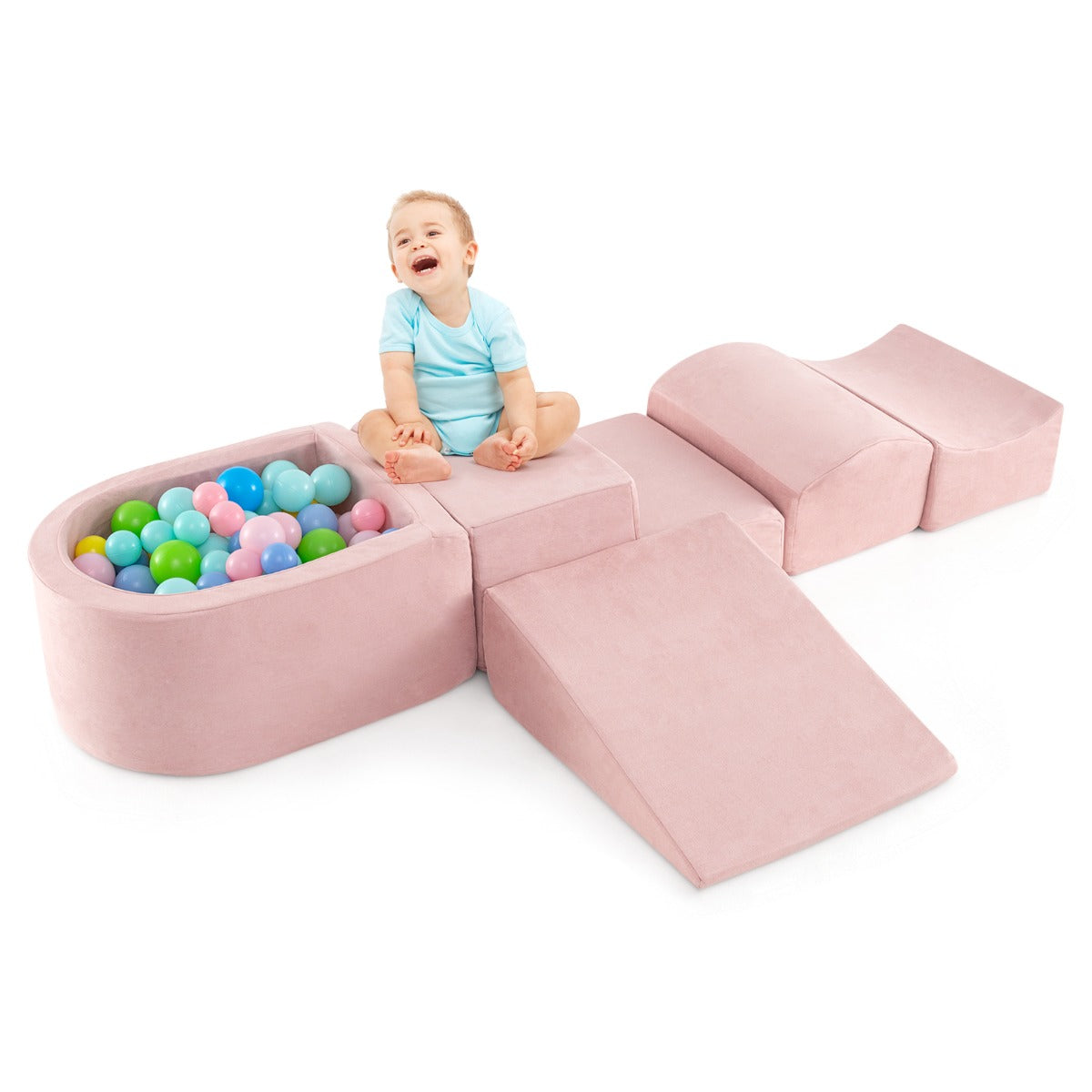 Coast 5-Stuk Klim en kruip speelset voor Baby's - Roze - 61x46x30cm