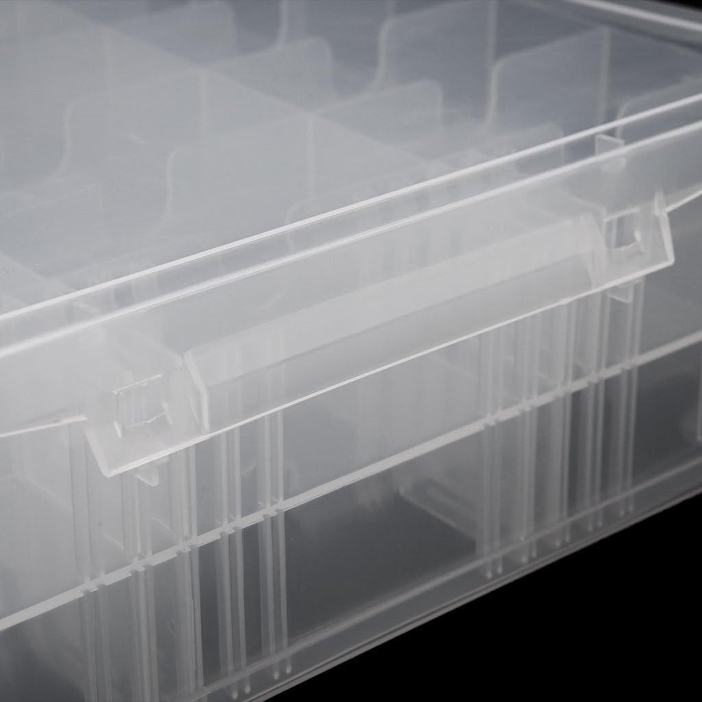 Jojobasic 48 Lattice Holder Display Container Organizer Storage Box - 48 vakjes - Transparant - 34,5x30x8 cm