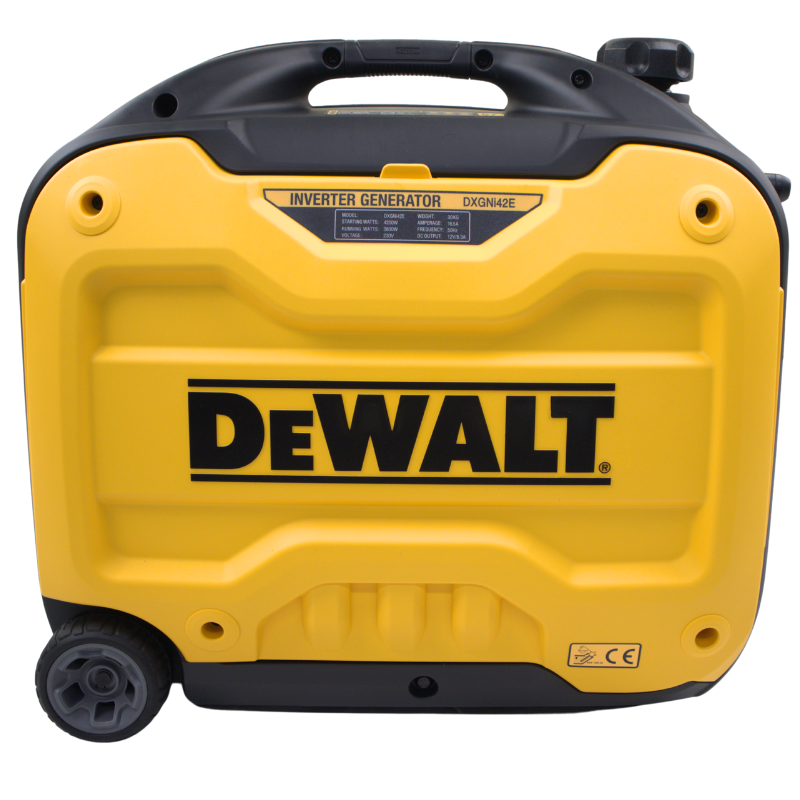DeWALT DXGNi42E Inverter Benzine Generator 4200W – Geel/Zwart – 59,5 x 45 x 50 cm