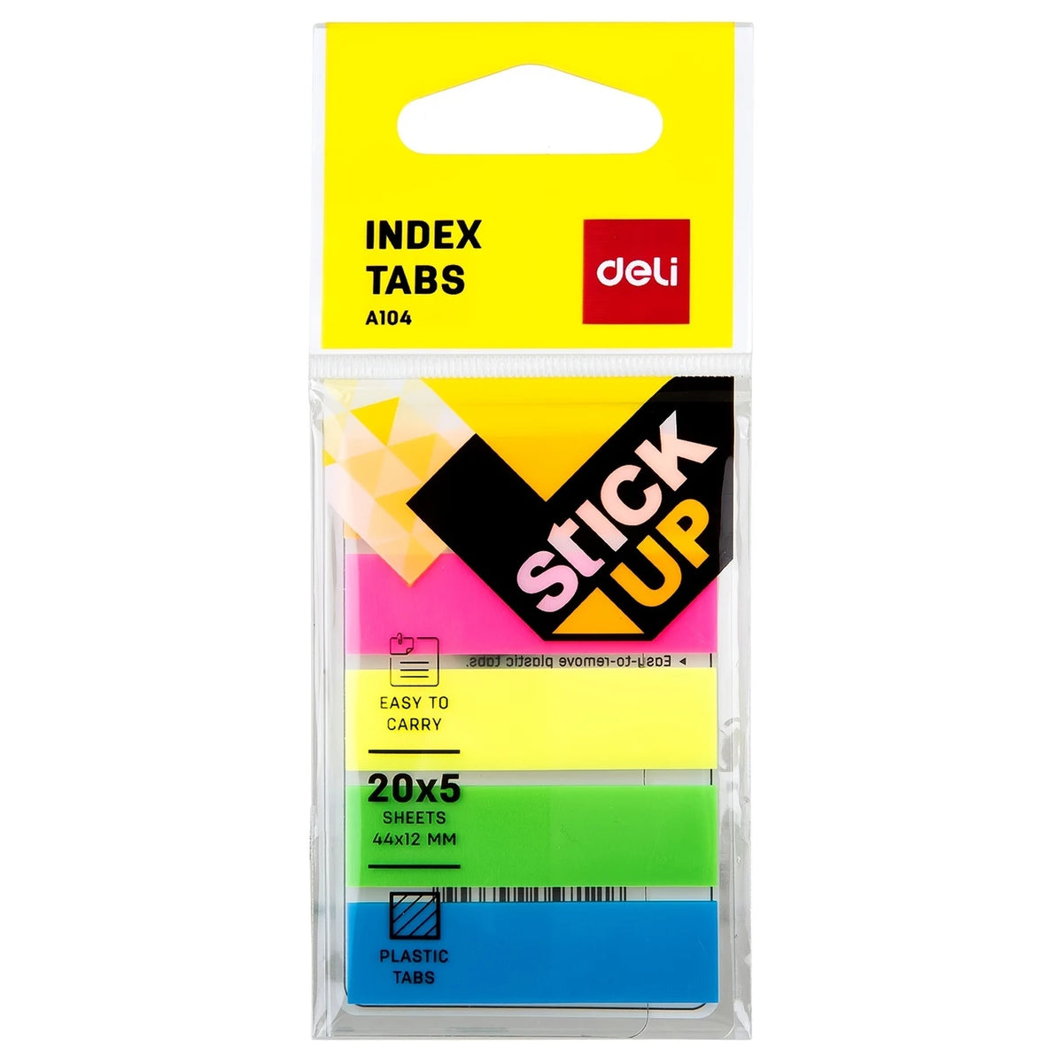 Deli Index Tabs A104 - Assorti - 44x12mm - 20x5 Sheets