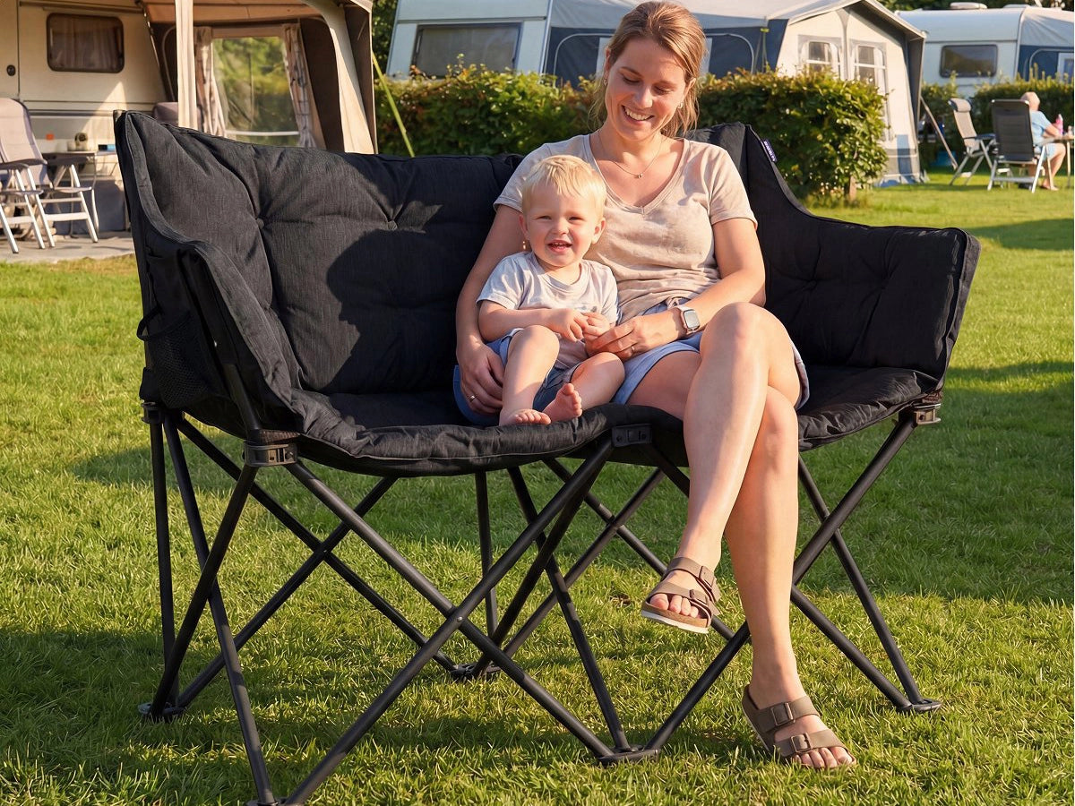 Trvlmore campingbank - 118 x 64 x 93 cm - 2 persoons - premium comfort - aluminium frame