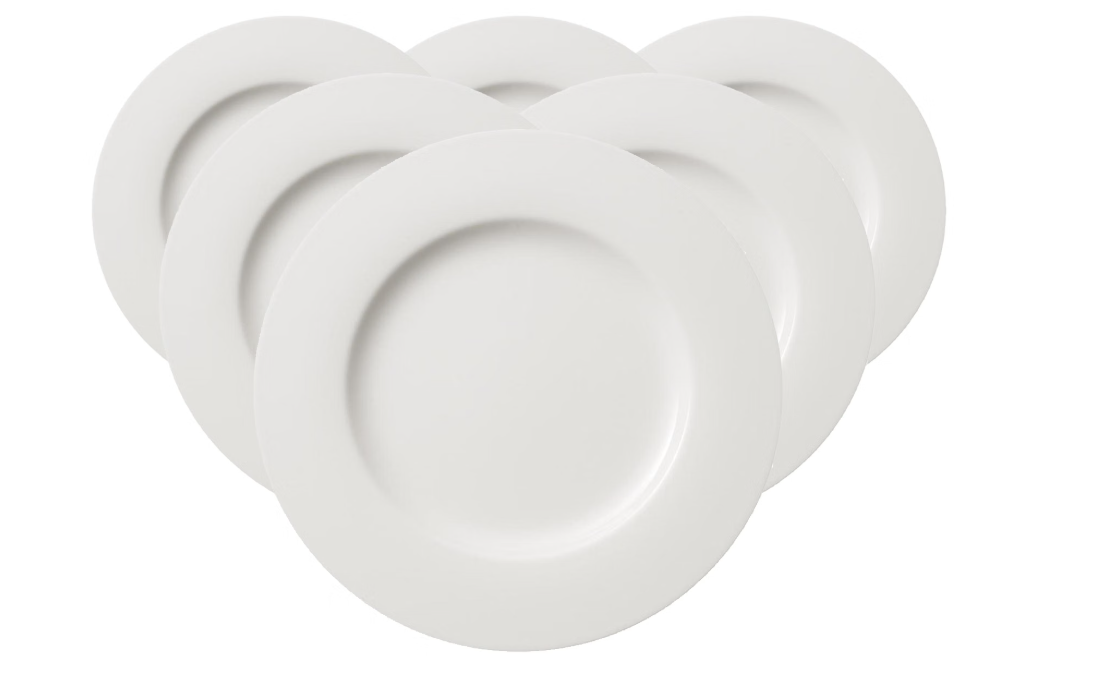 Villeroy Boch Wonderful World Dinerbord - Ø 27 cm - Wit - Set van 6