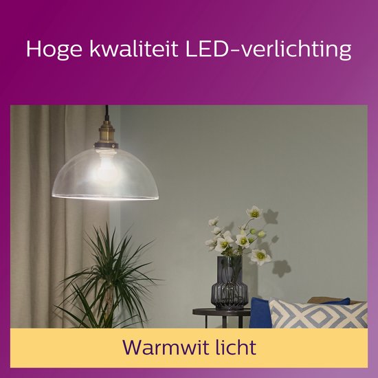 Philips energiezuinige LED Lamp Transparant - 60 W - E27 - warmwit licht - 6 stuks - Bespaar op energiekosten