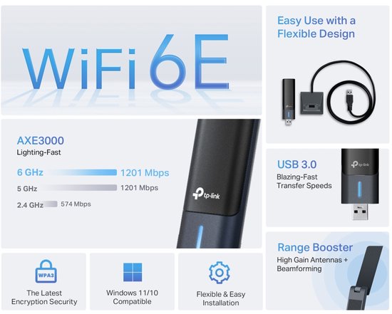 TP-Link Archer TXE50UH WLAN 3000 Mbit/s