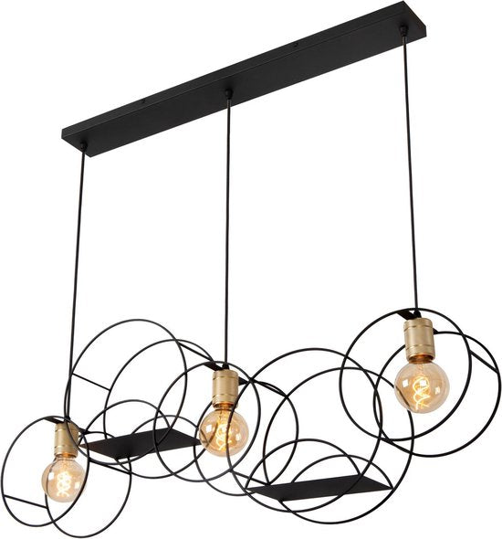 Lucide CIRCLE - Hanglamp - 3xE27 - Zwart
