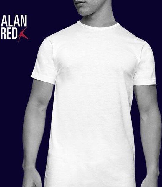 ALAN RED T-shirts Derby extra lang (4-pack) - O-hals - zwart - Maat: M