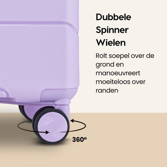 SC Urban Adventurer - Medium Reiskoffer - Cijferslot - 44x27x66cm - 78L - Reiskoffer met Kofferslot - Spinner wielen - Paars