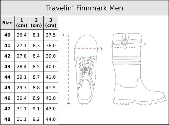 Travelin' Finnmark - Waterdichte heren laars - Wolgevoerd - Donkerbruin - maat 48