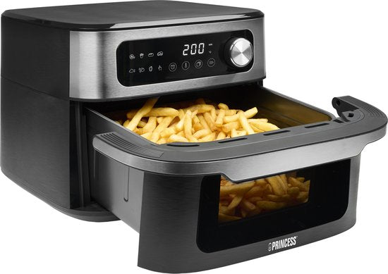 Princess Heteluchtfriteuse - MaxiCrisp Digital Airfryer 10L - 182262 - 1700W - 8 Bakprogramma's - PFAS-Vrij - Geschikt voor Pizza - Extra groot