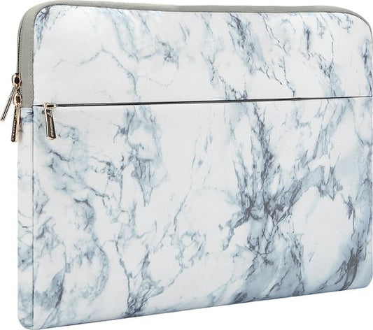 Trendfield 13 Inch Laptophoes voor Macbook Air & Pro - Sleeve 13.3 Inch Laptop Hoes - Wit Marmer