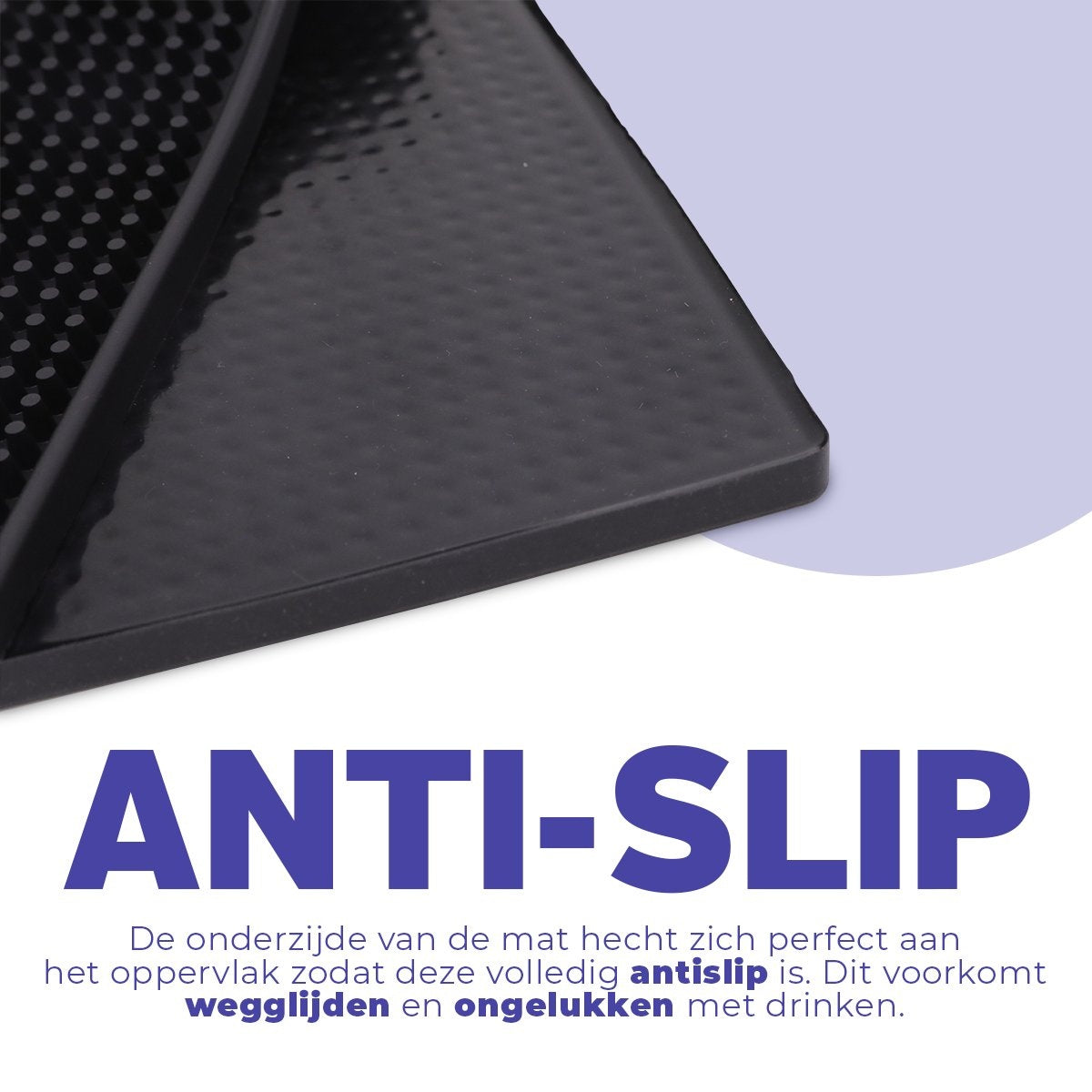 Aerend® Multifunctionele Afdruipmat – Horeca Barmat – Camper Vaatwas & Aanrecht Mat – Zwart Rubber Antislip - 30x45 CM