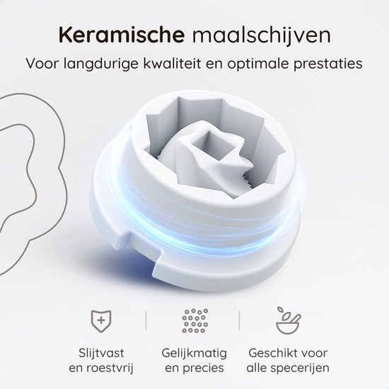 Deleca Elektrisch Peper en Zoutmolen Set Gustaro - 130ml Opslag Capaciteit - Luxe Zout & Pepermolen Stel - Instelbare Maalgraad - USB Oplaadbaar / Zwart