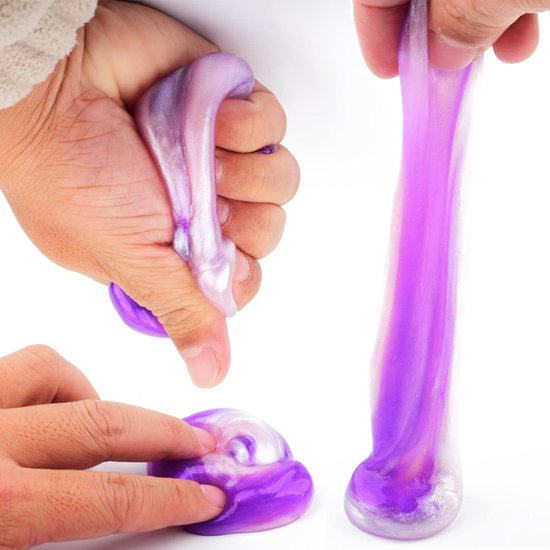 Partizzle 24x Unicorn Slijm Pakket - Eenhoorn Uitdeelcadeautjes - Grabbelton Maken Slime Speelgoed - Traktatie Cadeautjes voor Kinderen - Roze