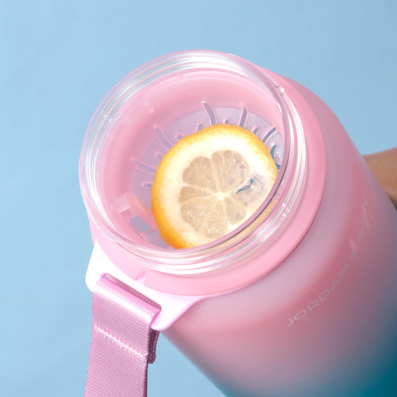 Jordan & JUDY Tritan sportwaterfles - 1000 ml - roze verloop