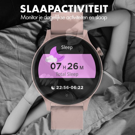Denver Smartwatch SWC338 - Volledige Belfunctie, Hartslag, Bloeddruk, Saturatie, Slaapmonitor, Multisport - Android & iOS - Roze