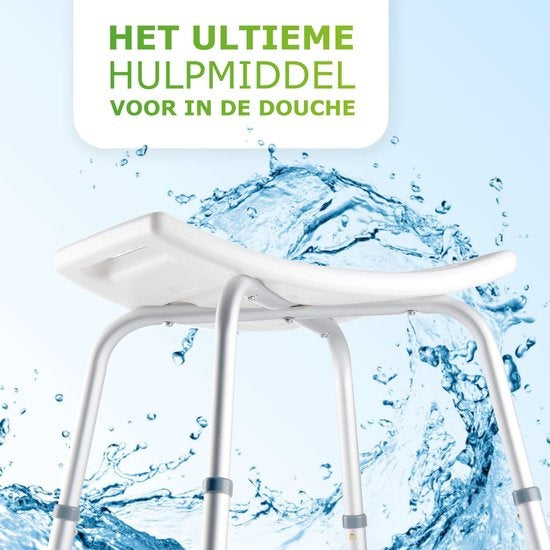 Vivamore Douchekruk - Antislip Douchestoel - In Hoogte Verstelbaar - Max. 150 KG