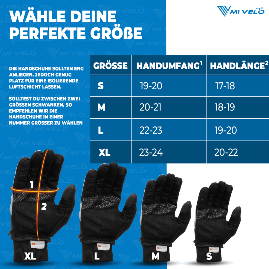 MIVELO THERMO-FIT Winterhandschoenen - Thermisch Fleece & 3M Thinsulate - Unisex - Maat S