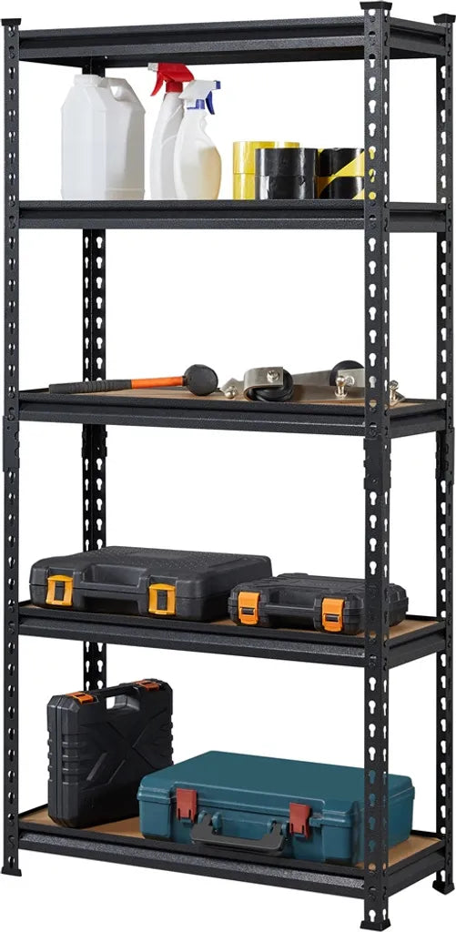 Yaheetech Schwerlastregal Metalen Legrek 153x75x30 cm, Zwart