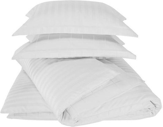 De Witte Lietaer Dekbedovertrek Katoen Satijn Zygo - Lits Jumeaux - 240 x 220 cm - Wit