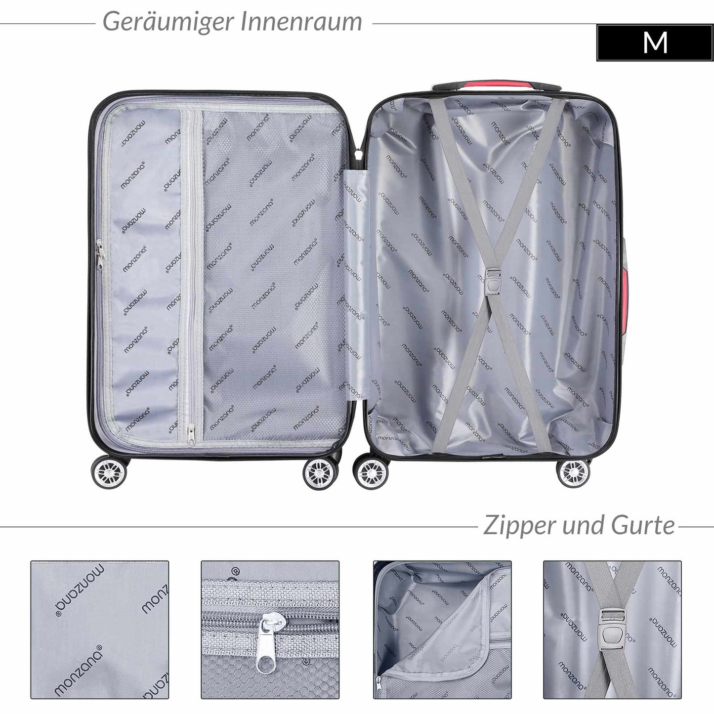 Monzana Exopack Hardcase Koffer - 53x37x21 cm - Blauw
