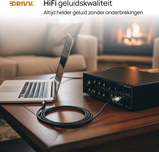 Drivv. Premium 3,5 mm Jack naar 6,35 mm Kabel - Jack Kabel - Audio Kabel - 3 meter