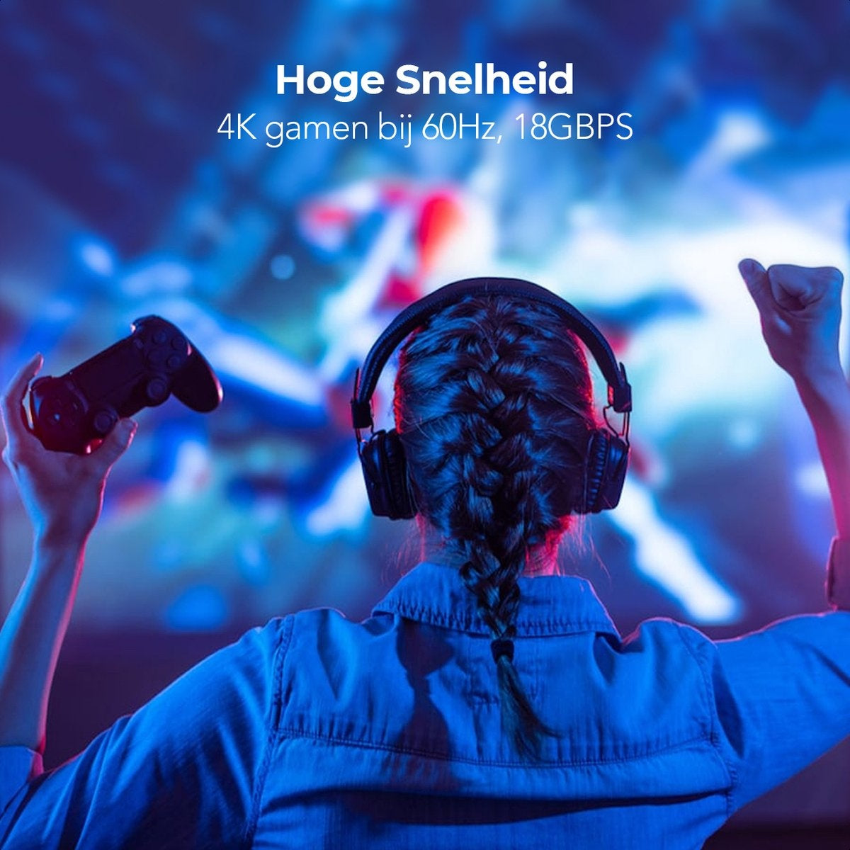 Auronic HDMI 2.0 Kabel - 5M - 18Gbps - Hoge Snelheid en Resolutie - 4K (60 Hz) - Zwart