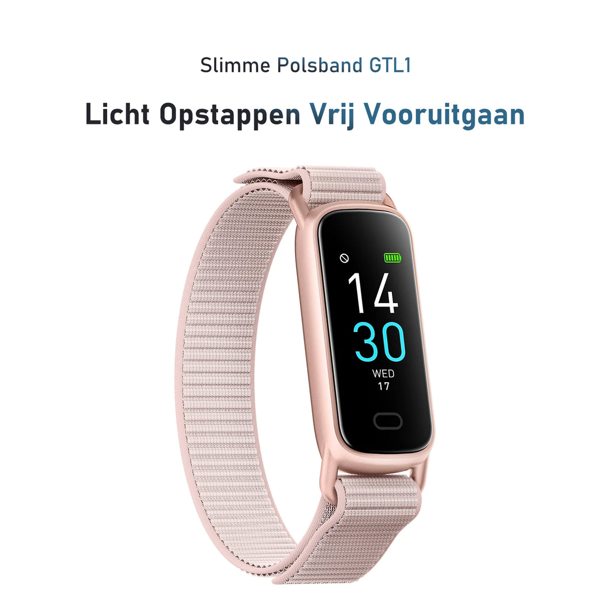 FITTEK GTL1 Smartwatch - Magnetisch Opladen - Roze