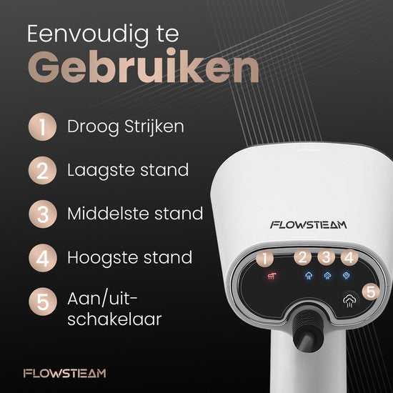 FLOWSTEAM® Luxe Kledingstomer - Handstomer - Stoomapparaat Kleding - Snow White Edition