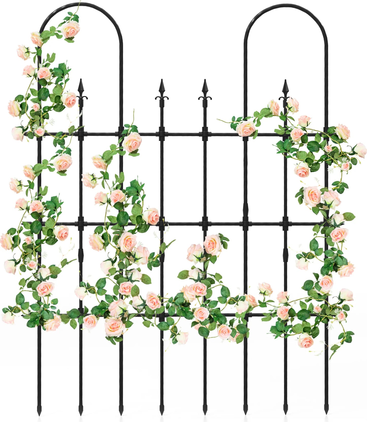 Coast Plantenrek voor Klimplanten en Rozen - 146 x 186 cm - Zwart Metalen Tuinrek voor Bloemen, Groenten en Klimplanten