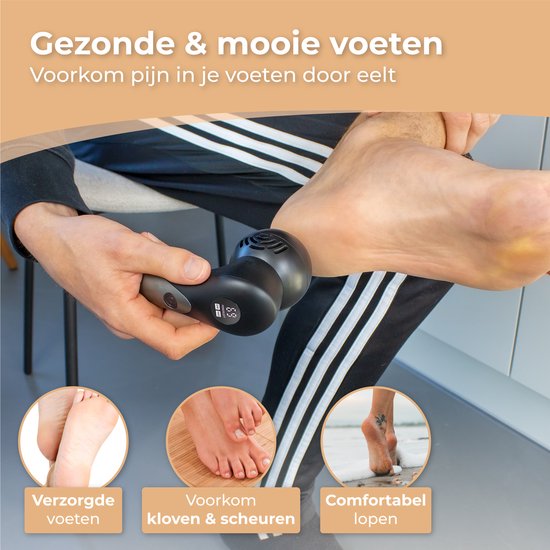 Nuvance - Elektrische Eeltverwijderaar - Incl. 3 Eeltschijven - Eeltverwijderaars Elektrisch - Professionele Eelt Verwijderaar Set, 10 Delige Pedicureset - Voetvijl - Usb Oplaadbaar