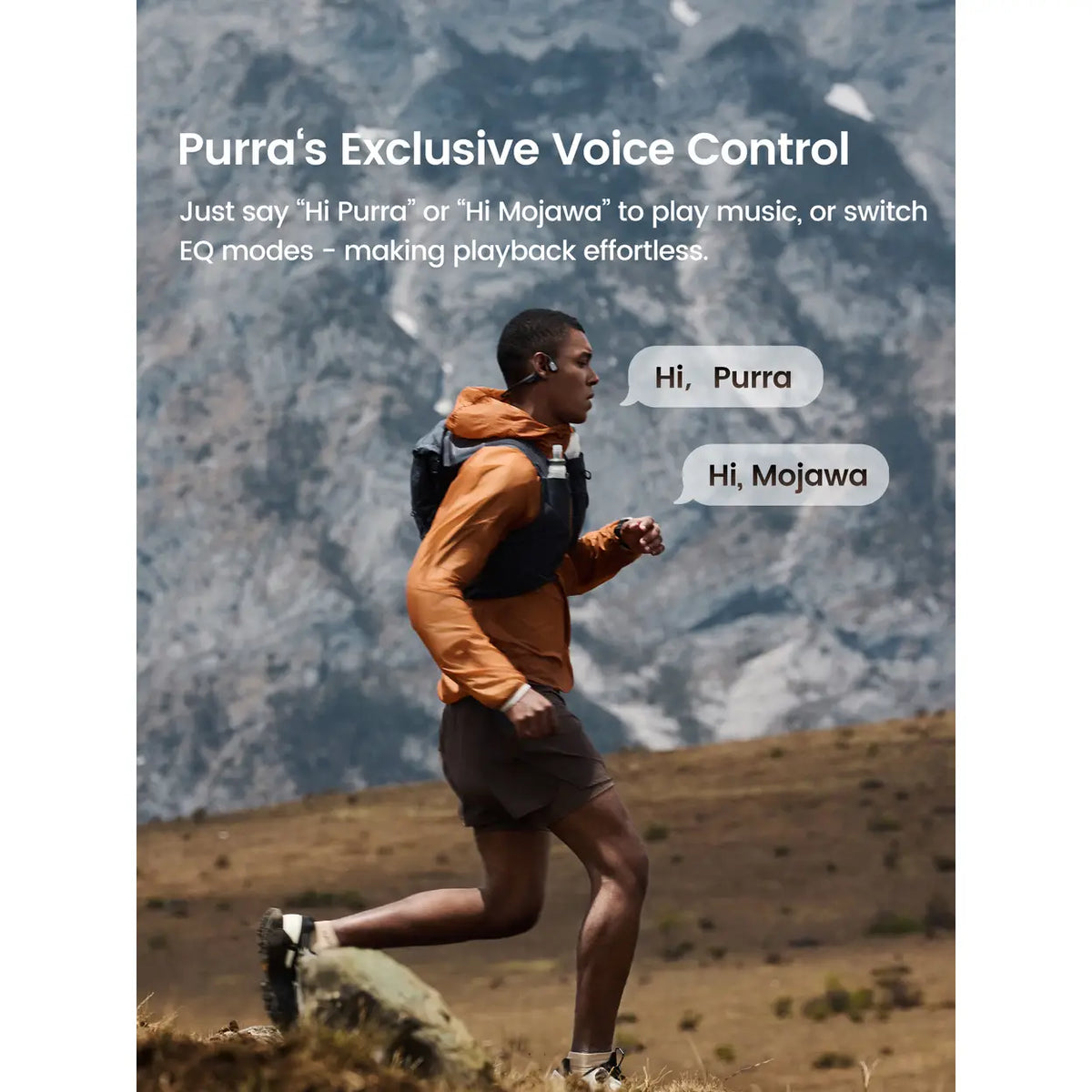 Mojawa Purra Run Open-Ear Sporthoofdtelefoon - Bluetooth - IP67 - Zwart