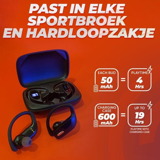 Cozey Draadloze Sport Oordopjes met Bluetooth - Hardlopen - Microfoon - Wireless Earphones